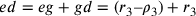 ed=eg+gd=(r_3–\rho_3)+r_3