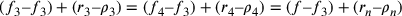 (f_3–f_3)+(r_3–\rho_3)=(f_4–f_3)+(r_4–\rho_4)=(f–f_3)+(r_n–\rho_n)