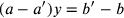 (a-a^{\prime })y=b^{\prime }-b
