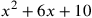 x^2+6x+10