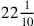 22{1\over 10}