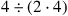 4\div (2\cdot 4)