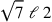 \sqrt{7}~\ell ~2