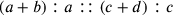 (a+b):a::(c+d):c