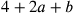 4+2a+b
