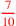 \leavevmode {\color {red}7\over 10}