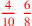 \leavevmode {\color {red}{4\over 10}~{6\over 8}}