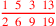 \leavevmode {\color {red}{1~\,5~\,3~\,13\over 2~\,6~\,9~\,19}}