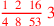 \leavevmode {\color {red}{1~\,2~\,16\over 4~\,8~\,53}\,3}