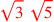 \leavevmode {\color {red}\sqrt{3}~\sqrt{5}}