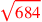 \leavevmode {\color {red}\sqrt{684}}