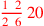 \leavevmode {\color {red}{1~\,2\over 2~\,6}\,20}