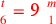 \leavevmode {\color {red}{t\atop 6}=\hbox{9}~{m\atop 1}}
