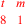 \leavevmode {\color {red}{t\atop 8}~{m\atop 1}}