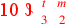 \leavevmode {\color {red}\hbox{10}~\scalebox {-1}[1]{\ell }~{t\atop 3}~{m\atop 2}}