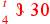 \leavevmode {\color {red}{t\atop 4}~\scalebox {-1}[1]{\ell }~\hbox{30}}