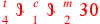 \leavevmode {\color {red}{t\atop 4}~\scalebox {-1}[1]{\ell }~{c\atop 1}~\scalebox {-1}[1]{\ell }~{m\atop 2}~\hbox{30}}