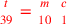 \leavevmode {\color {red}{t\atop 39}={m\atop 10}~{c\atop 1}}