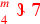 \leavevmode {\color {red}{m\atop 4}~\scalebox {-1}[1]{\ell }~\hbox{7}}