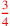 \leavevmode {\color {red}3\over 4}