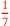 \leavevmode {\color {red}1\over 7}