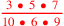 \leavevmode {\color {red}3~\bullet ~5~\bullet ~7\over 10\,\:\bullet \,\:6\,\:\bullet \,\:9\,}