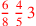 \leavevmode {\color {red}{6\over 8}\,{4\over 5}\,3}