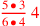 \leavevmode {\color {red}{5\,\bullet \, 3\over 6\,\bullet \, 4}\,4}