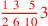 \leavevmode {\color {red}{1~3~\,\,5\,\over 2~6~10}3}