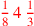\leavevmode {\color {red}{1\over 8}\,4\,{1\over 3}}